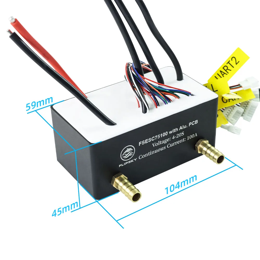 Brushless Esc Flipsky 75100 With Water Cooling Enclosure 84v Waterproof Speed Controller Based On Vesc For Sup Board Surfboard