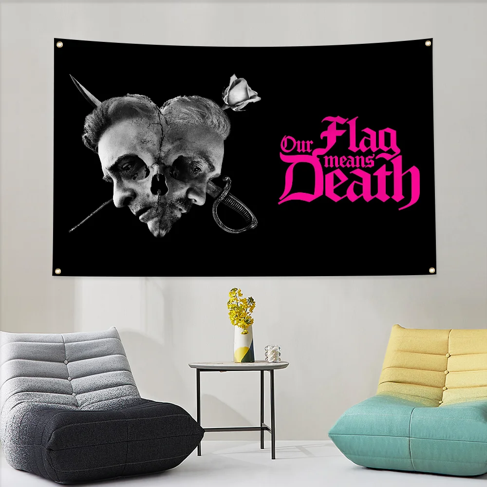 Wallart Tapestry Our Flag Means Death Flags for Bedrooms Flag to Hang Fall Decor Home Decoration Outdoor Custom Garden Banners