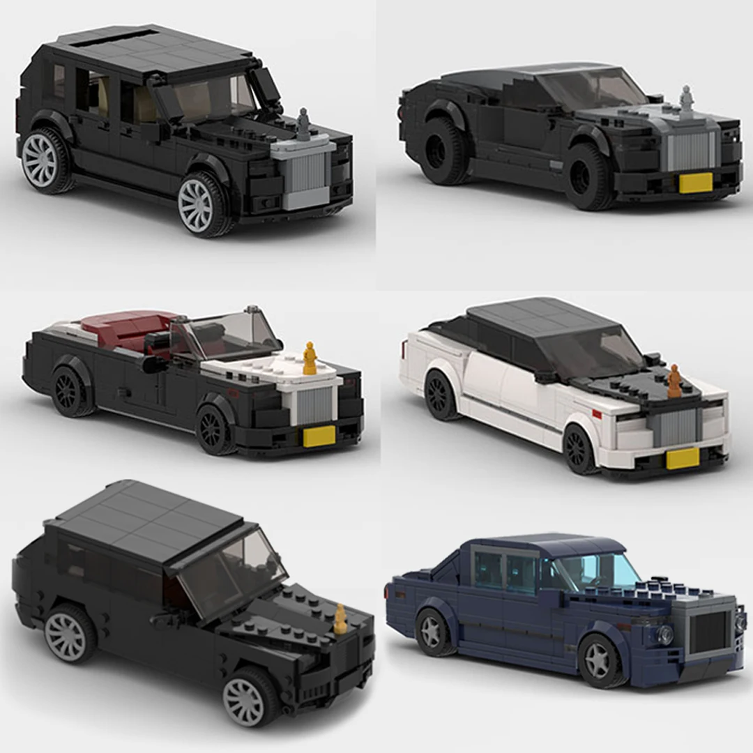 MOC Wraith Dawn Phantom Sports Car Cullinan SUV Building Blocks Speed Racing Vehicle Bricks Toys Christmas Gifts For Kids Boys