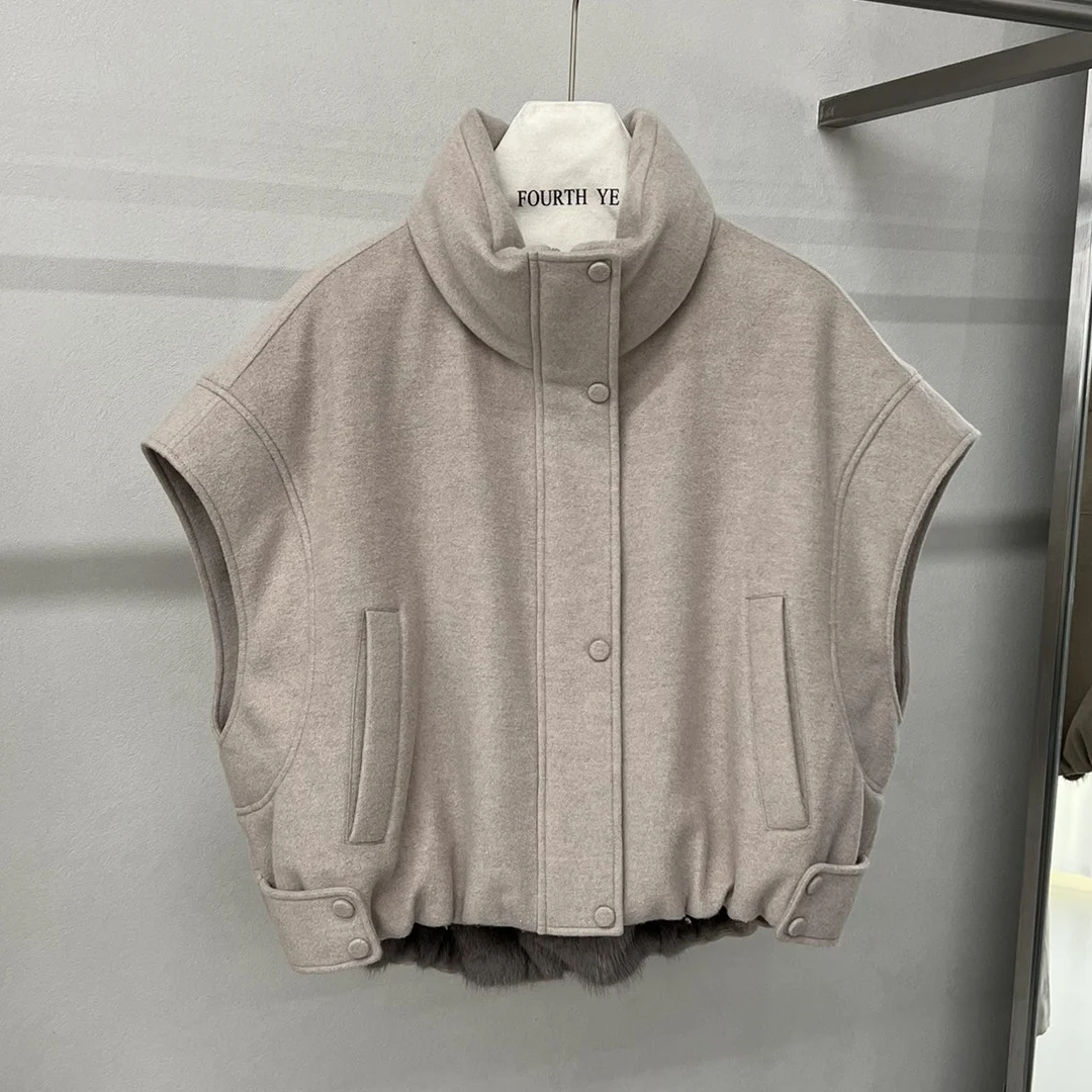 

Новая осенне-зимняя модная повседневная женская двусторонняя одежда высокого качества, 10% шелк шелковицы, 90% шерсть