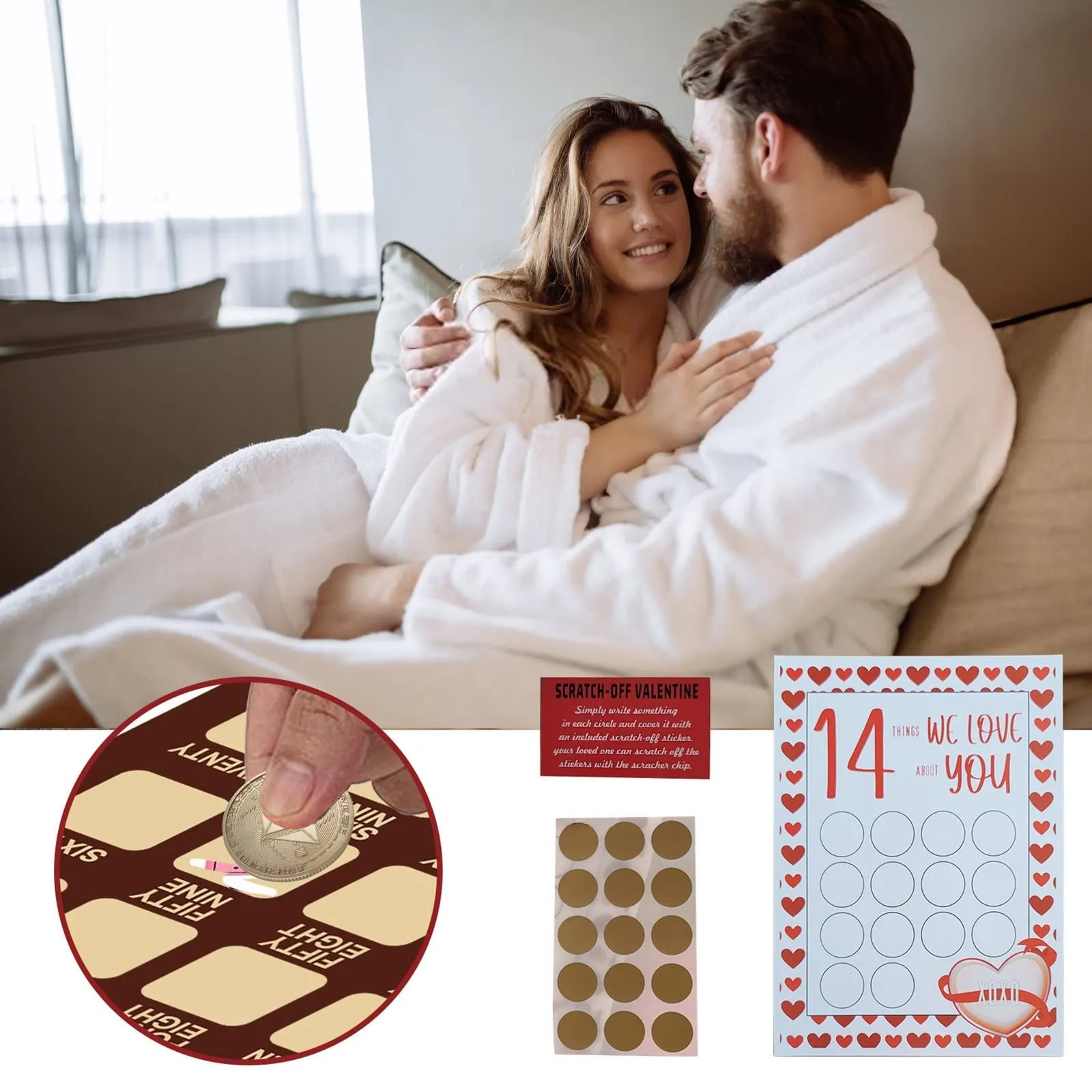 Creative Scratch-Off Cards Valentines Day Gift Love Coupons Anniversary Diy Gift Date Night Ideas For Couple Romantic Gift Fun view 3
