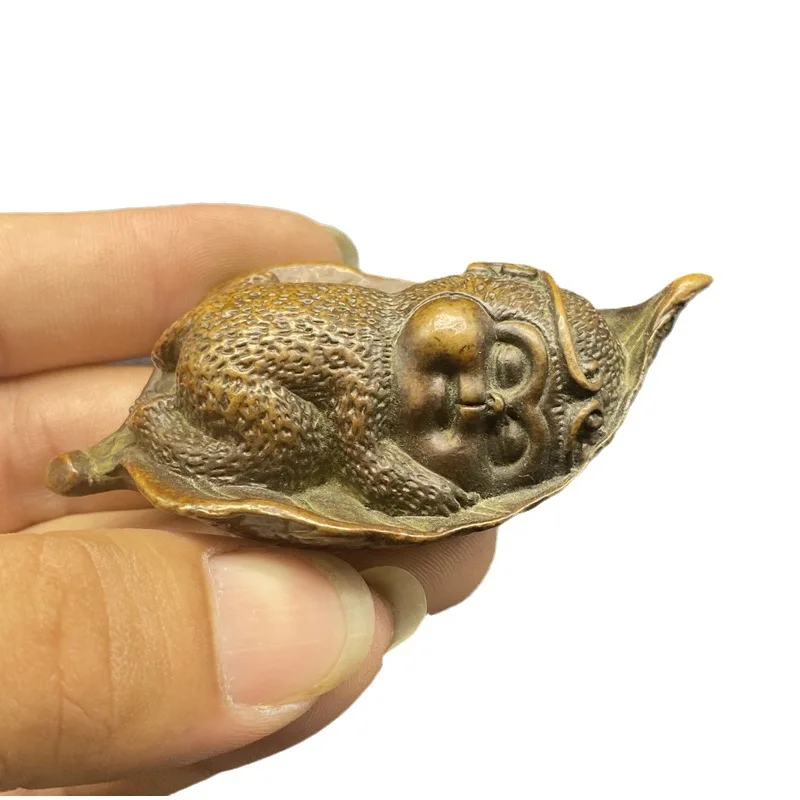 

Antique Copper Animal Figurines Zodiac Rat Rabbit Brass Ox Mini Keychain Pendant