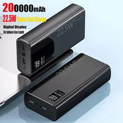 200000mAh Power Bank 120W Fast Charging High Capacity Portable Battery Charger Moblie Powerbank For iPhone Samsung Huawei xiaomi