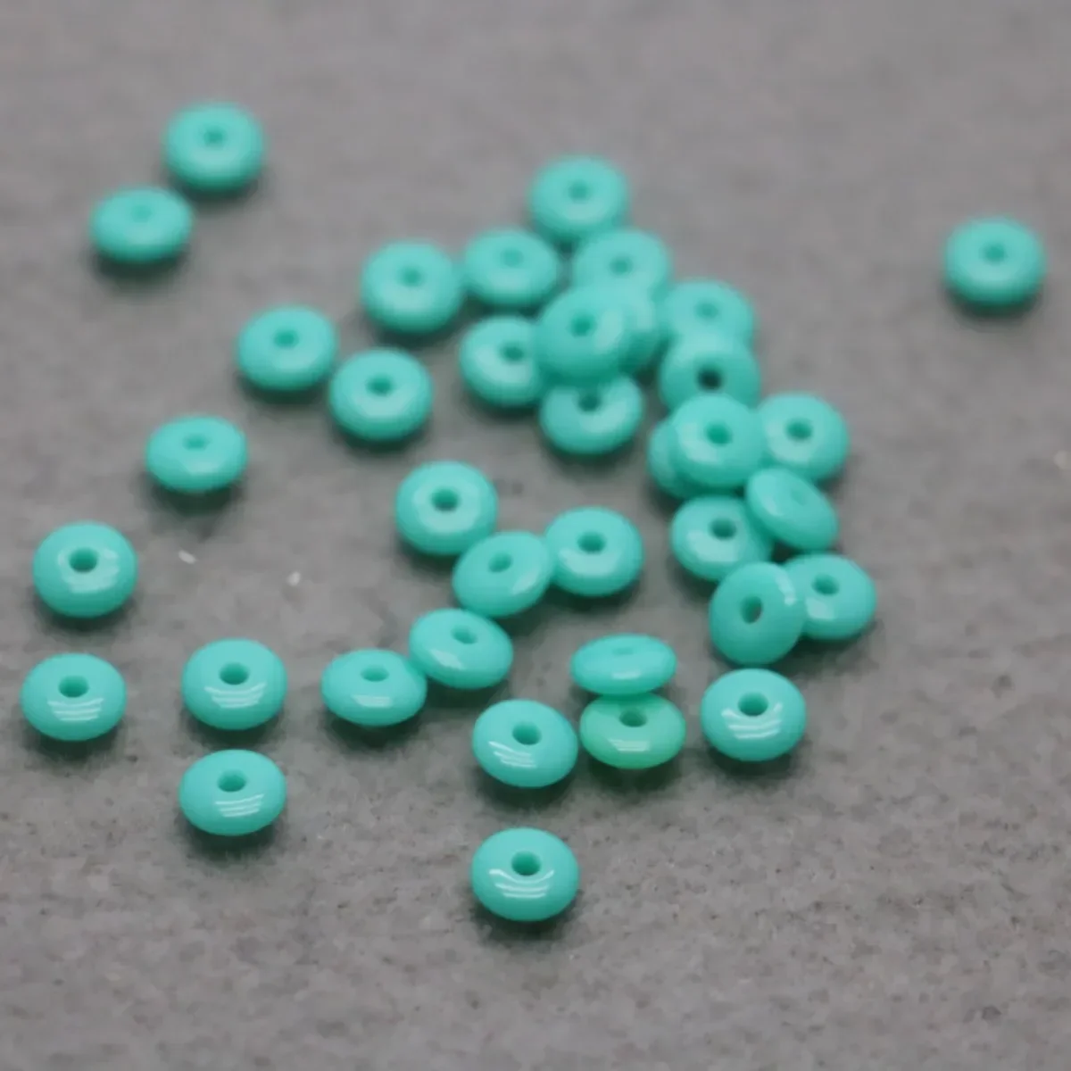 100PCS 6/8mm Abacus Blue Beeswaxes Resin Separate Loose Beads Fittings for Accessory DIY Machining PartsJewelry Making Design