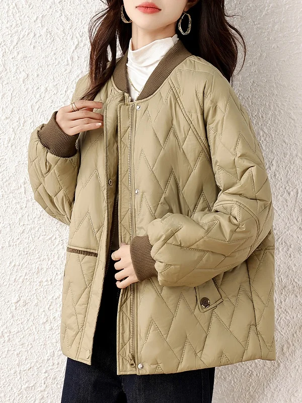 

Повседневное лоскутное бейсбольное хлопковое тюлевое женское пальто, цветное дизайнерское зимнее новое поступление, универсальная модная верхняя одежда