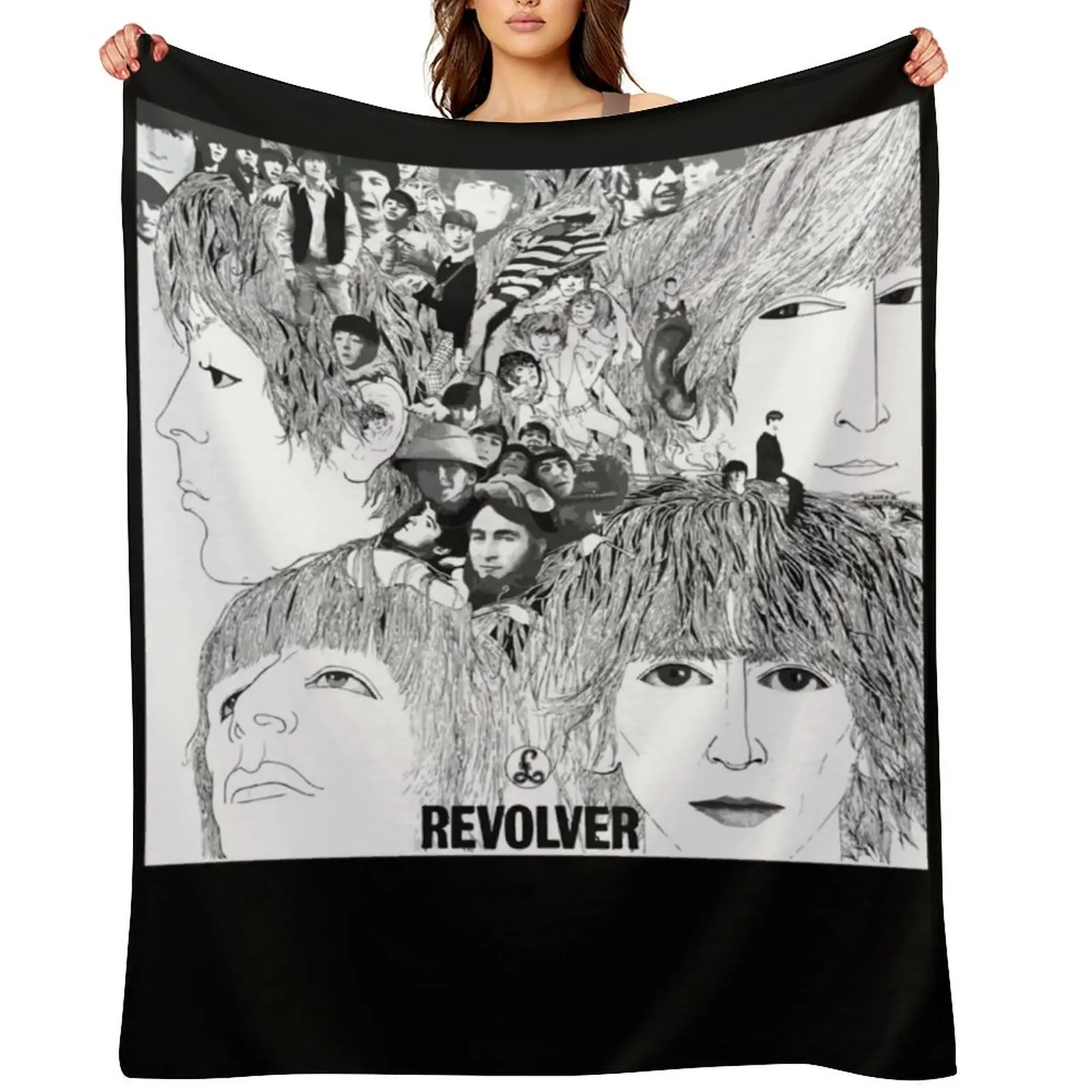 Revolver Album Cover Classic Throw Blanket Thin Sofa Bed Fashionable Blankets For Sofas Blankets