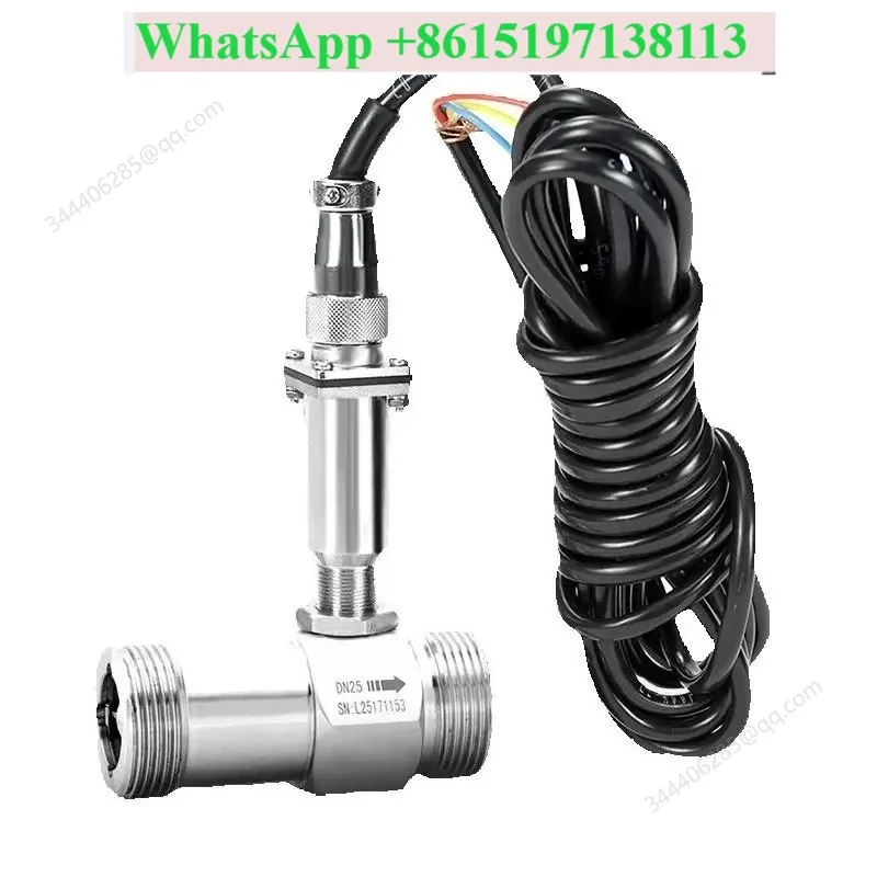 Liquid Turbine Flowmeter Sensor LWGY Transmitter 4-20mA Pulse RS485 Water Steam Oil