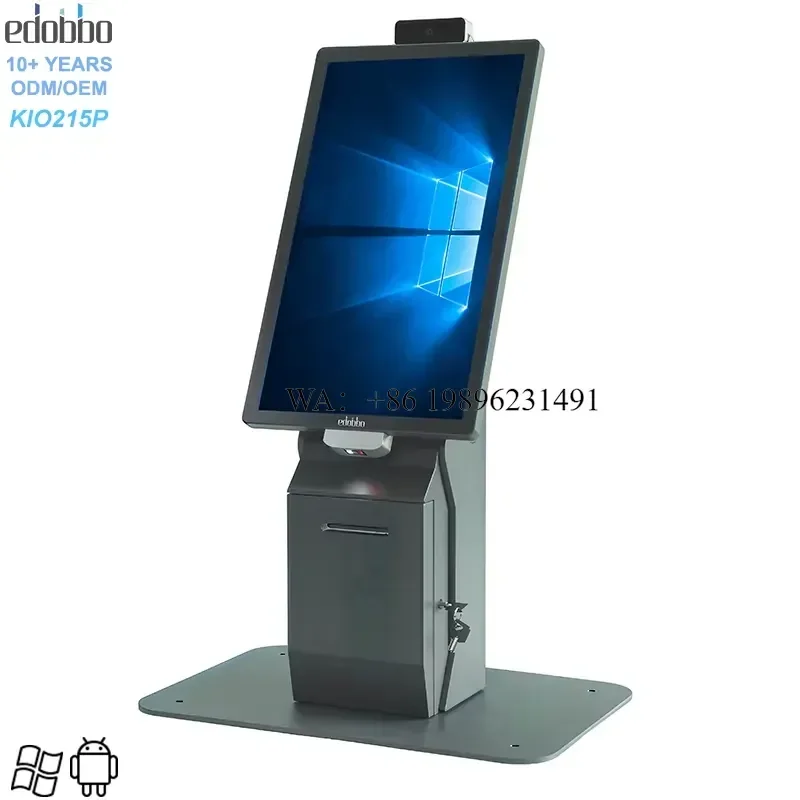 21.5-Inch Capacitive Touch-Screen All-in-One Self-Service POS System Self-Checkout Kiosk with SDK Function