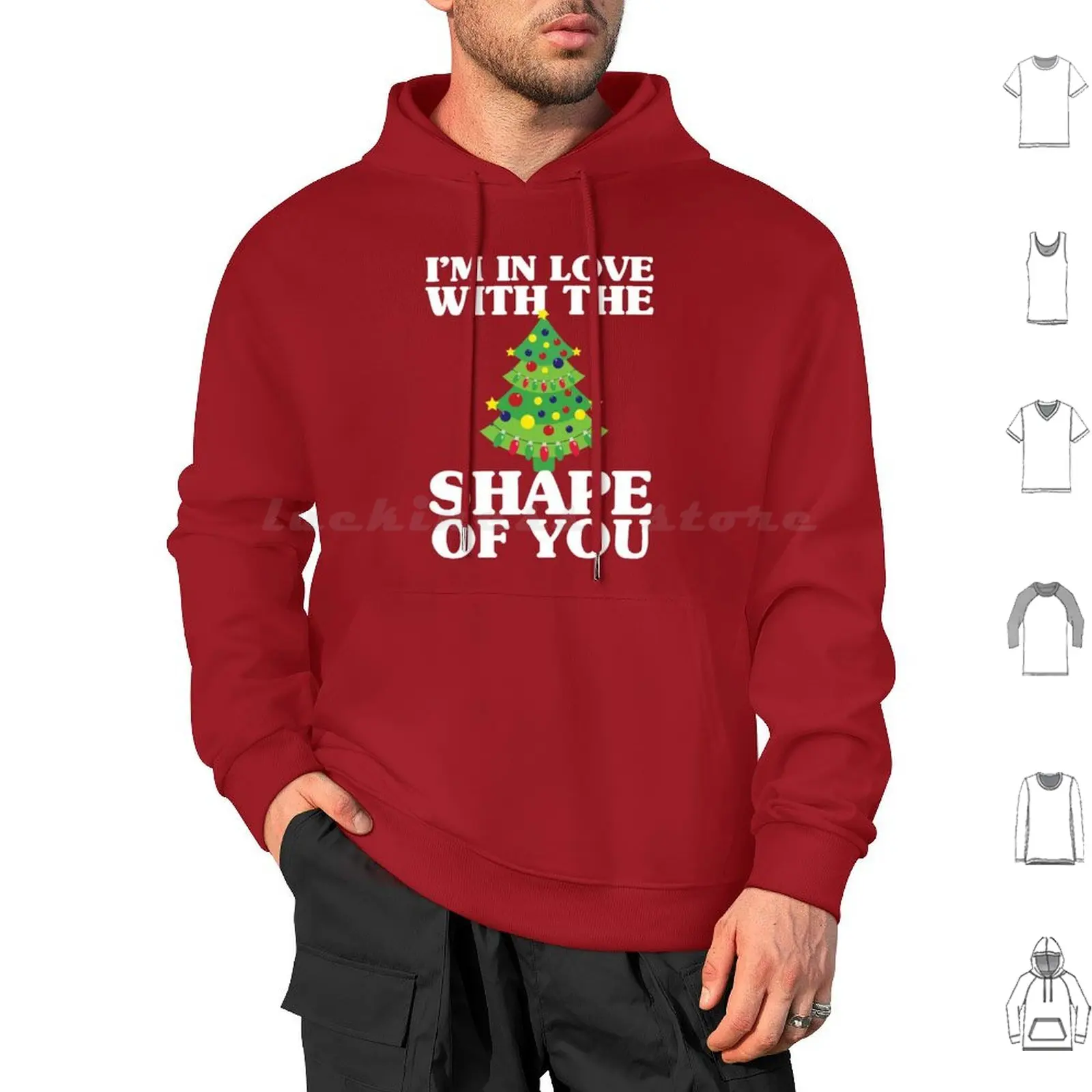 Christmas Tree Love Hoodie cotton Long Sleeve Funny Humor Song Parody Holiday Sweater Christmas Lover Ugly Christmas Joke