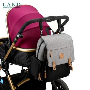 Rucksackland Land für Mutterschaftstasche Baby Mutter Wickelbeutel Mutter große Kapazität Windel Journey Rucksäcke mit praktischen Babypflegertaschen Aktualisiert 8 Hauptverkaufsleder Mutterschaftstasche - №7