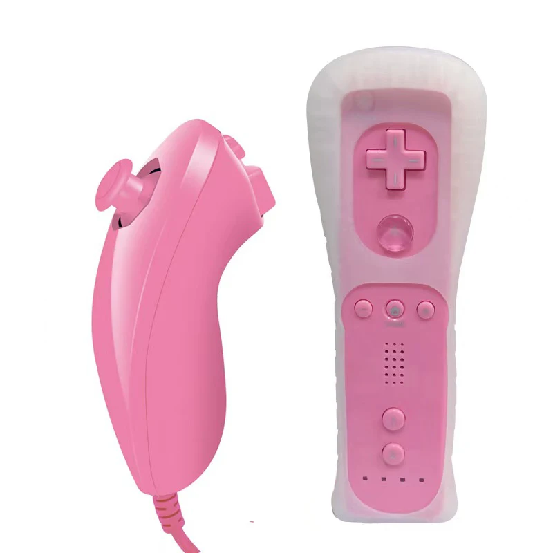Nuevo Joystick Inalámbrico, Control Remoto para Nintendo Wii, Set de Control con Motion Plus Opcional y Funda de Silicona para Videojuegos