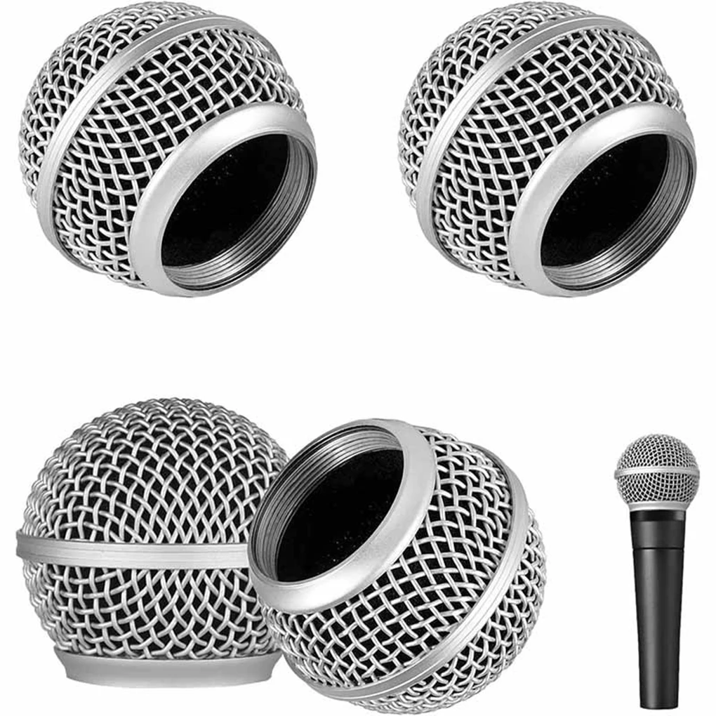 

Replacement Microphone Grille Replacing Professional Wired Wireless Build-in Sponge Party Mic Head Part Accessories