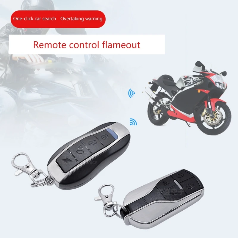 2Way Motorcycle Alarm System Microwave Detect Remote Security Alarm Dropship