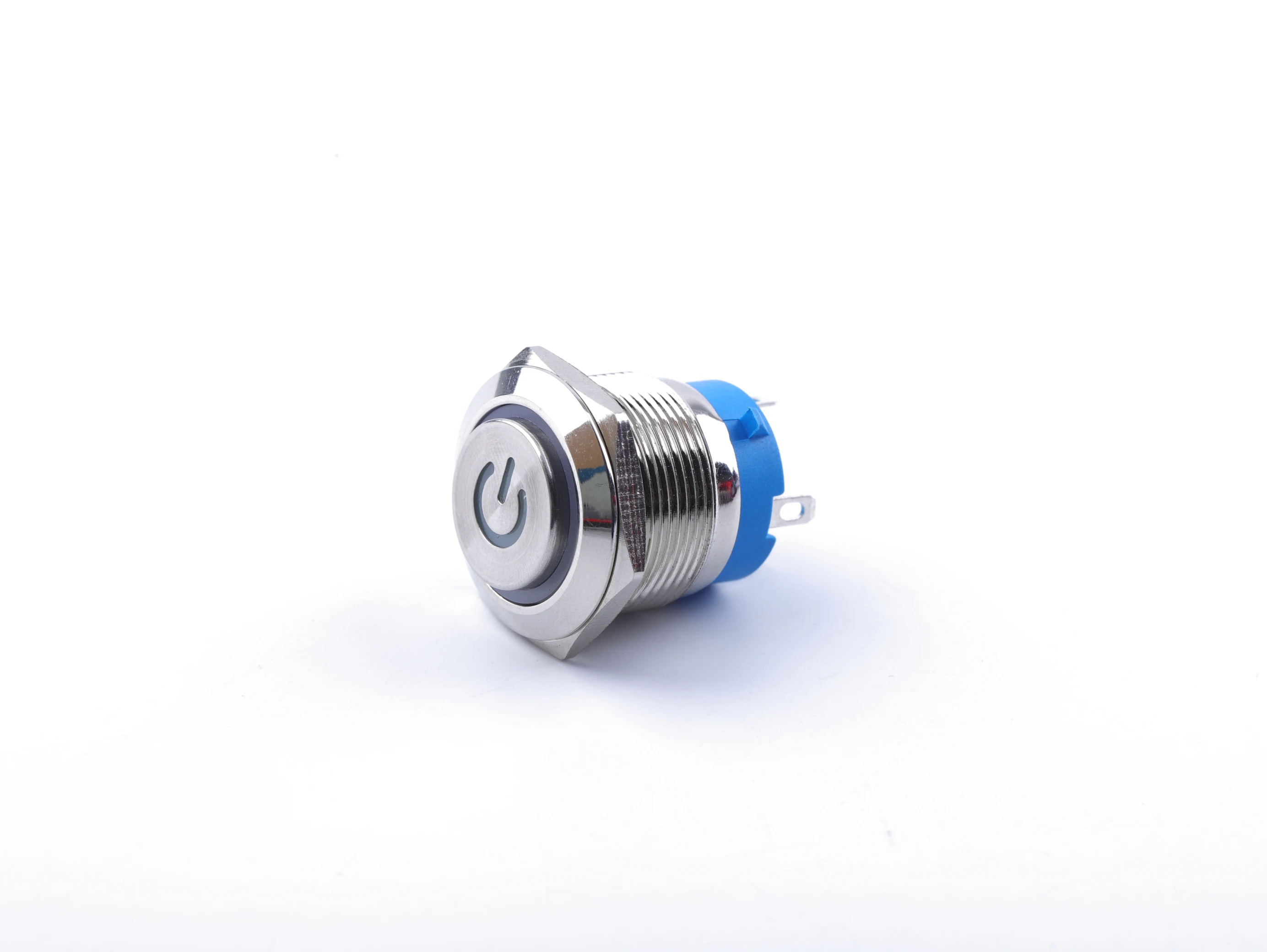 

Professional Grade 19MM Metal Push Button Blue Light Flat Head Waterproof Momentary/Latching Push Button for Electrical Device