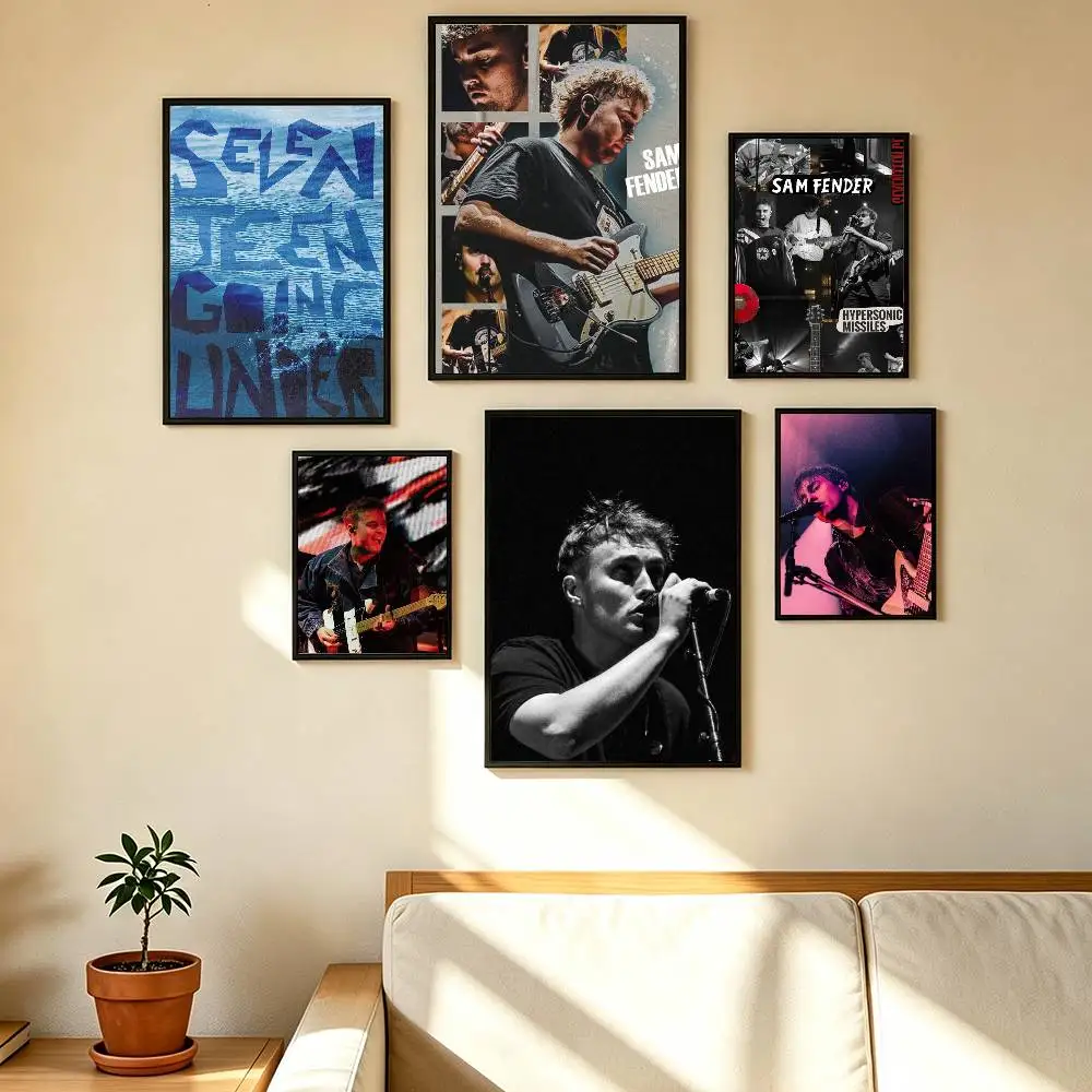 S-Sam F-Fender R&B Singer Lovely Poster High Quality Dorm Living Room Aesthetic Wall Decoration Painting Stickers Gift