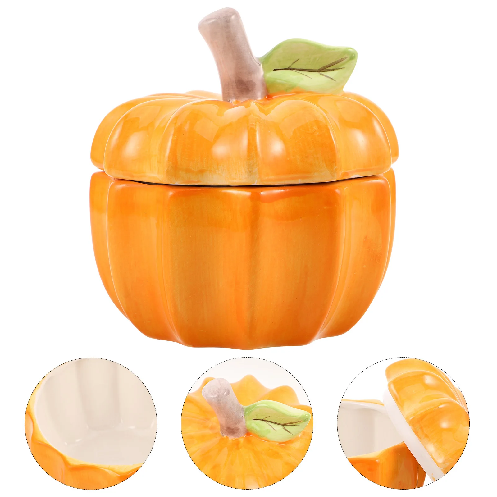 

Pumpkin Ceramic Storage Jar with Airtight Lid Cute Kitchen Canister for Snacks Tea Coffee Candy Halloween Home Decor