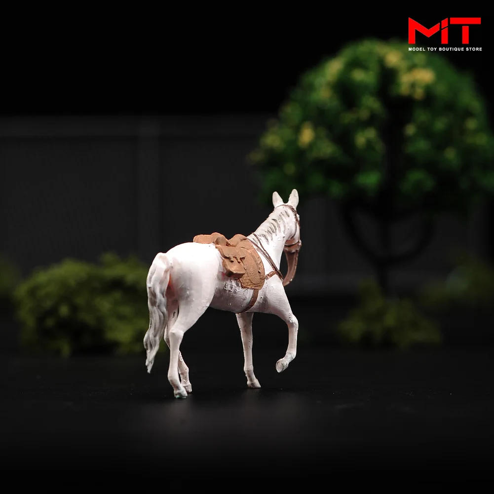 Miniatures Figurine 1/87 1/64 1/43 White Dragon Horse Model Micro Figures Dolls Creative Scene Props Collection Decoration Gifts