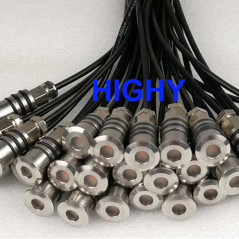 5/10 PCS  LED lights 0.5W SMD2835 small recessed underground  Waterproof floodlight Outdoor Garden Landscape Yard Diameter 15mm
