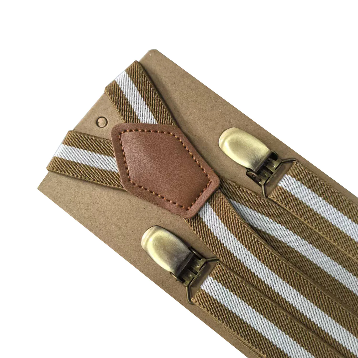Fashion Suspenders 4Clips Man's Braces Adjustable Elasticity Suspensorio Bretelles Hommes Y-Back Ligas Tirantes 2.5*120cm