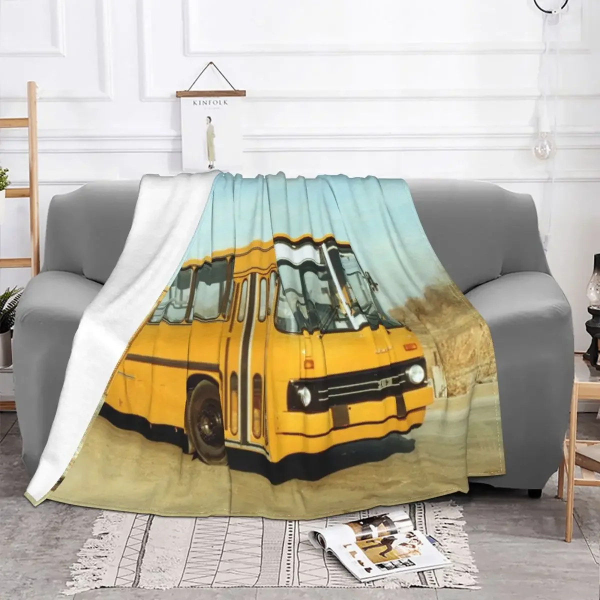 Ikarus 4 Yellow Car Blanket Fleece Winter Multifunction Ultra-Soft Throw Blankets for Sofa Bedroom Bedding Throws