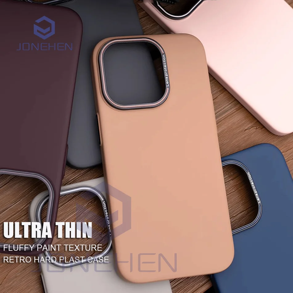 Premium Matte Solid Color Case For iPhone 15 14 13 12 16 Pro Max 15plus Shockproof Cover Ultra Thin Armor Back Phone Accessories