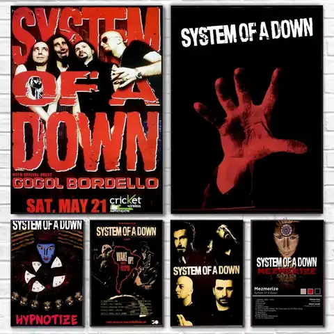 Band SOAD S-System of a Down Poster Stylish Wall Art Décor for Living Room, Bedroom, Bar, Café, Home Decoration Gift