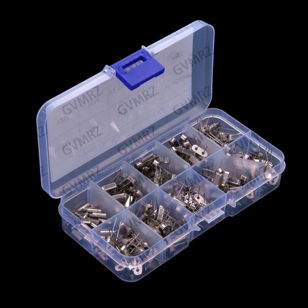 200PCS 8mhz 16mhz 24mhz 4MHz 12MHz 10Values ​​HC-49S Passive Crystal Oscillator Kit 32.768kHz