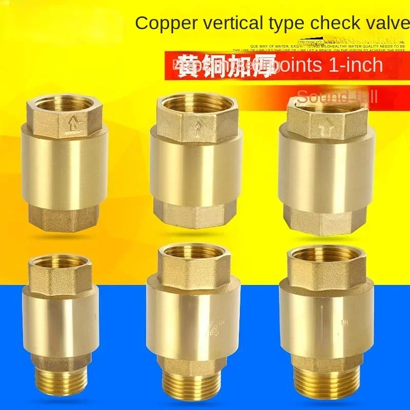 

1pc DN15/DN20/DN25 NPT Brass Thread In-Line Spring Check Valve 25mm Diameter 200WOG for Water Control