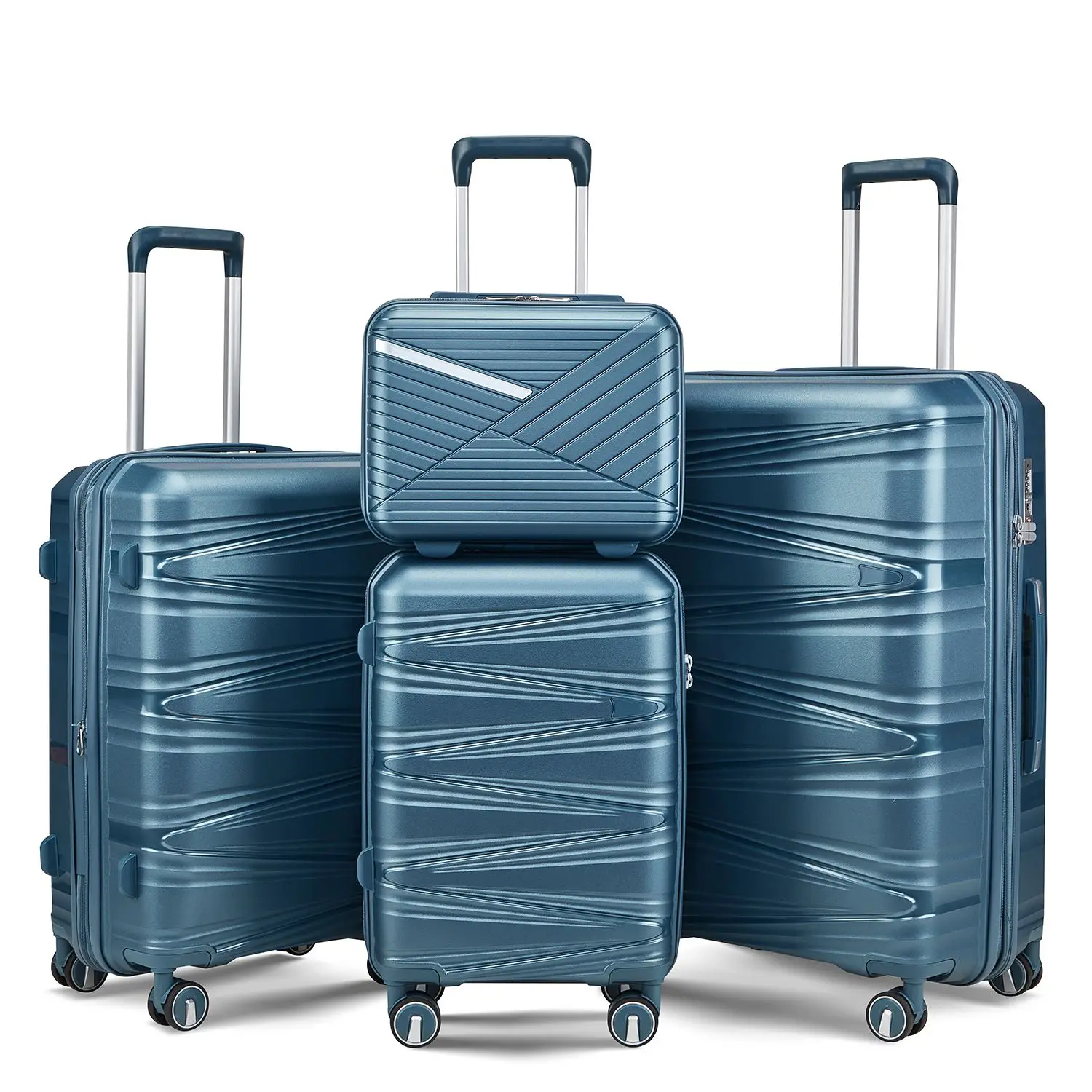 

Luggage 4 Piece Sets(14/20/24/28), Hard Shell Lightweight TSA Lock Carry on Expandable Suitcase with Spinner Wheels Travel Set f
