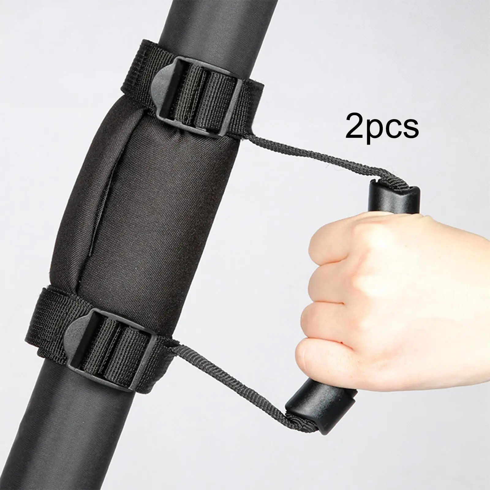 2 Pcs Roll Cage Bar Handle Passenger Roll Bar Handle Hand Grips Accessory Universal Safe Riding Grab Handle Strap for ATV UTV