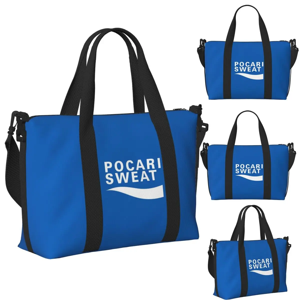 

Just Some Pocari Sweat Beach Travel Bag Large Capacity Tote Bags for Gym Yoga Women Shopping Duffle Shoulder Bag