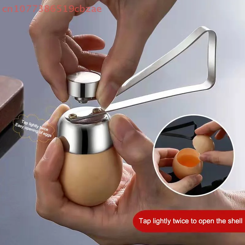 

NEW Eggshell Topper Cutter Stainless Steel Egg Cracker Opener Remover Stonego Kitchen Tools
