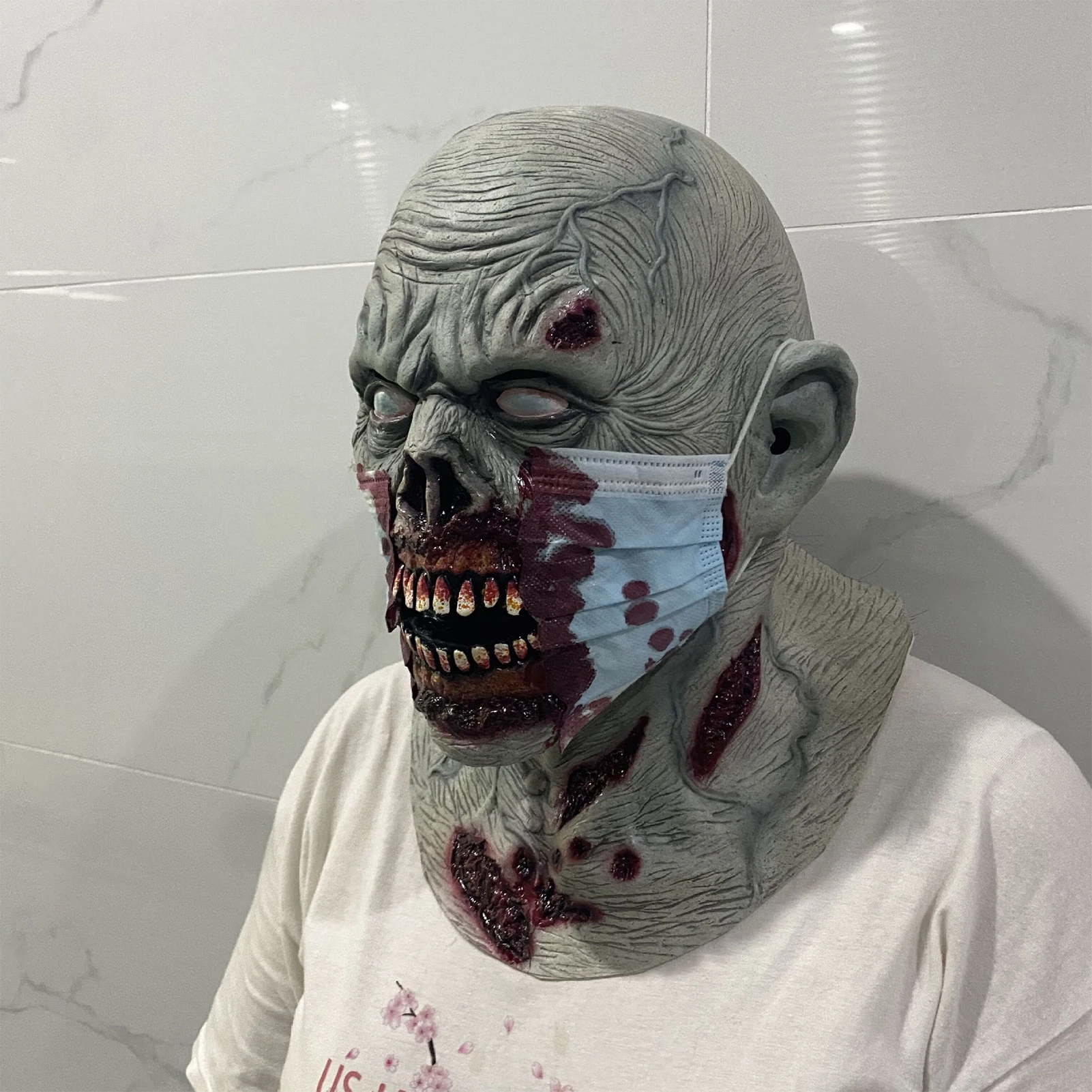 Horror Halloween Masks Cosplay Zombie Headgear Costume Props Accessories Carnival Dress Up Party Masquerade Ball Fancy Dress