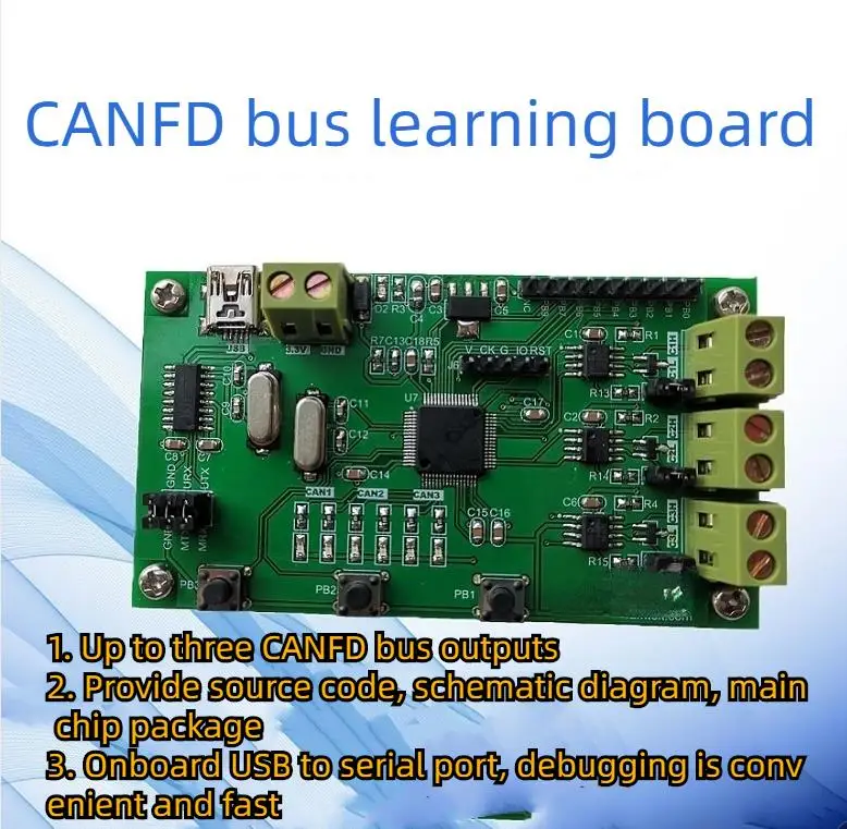 

CANFD Development Board Learning Board Evaluation Board STM32G474 Compatible with CAN2.0 Car CAN Bus 3 Lu Yimeng