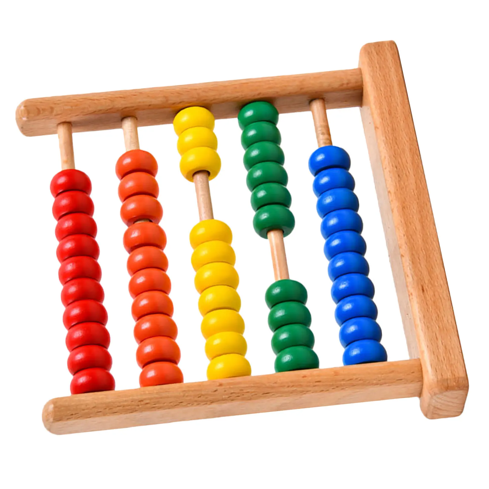 

1pc Kids Wooden Abacus Math Learning Counting Arithmetic Cognitive Development Bead Calculation Tool For Children Hand-Eye