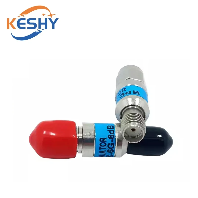 2W DC-6GHz SMA Male to SMA Female Coaxial RF Attenuator 1/3/5/6/8/10/1520/30DB Attenuator SMA Fixed Connectors Stainless Steel