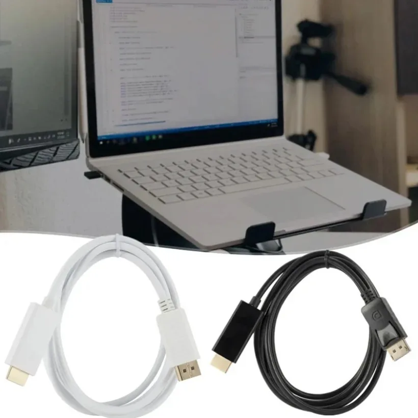 MnnWuu-cable convertidor adaptador compatible con Displayport a HDMI, 1080P, 1,8 M, para ordenador portátil, proyector, TV, DP a HDMI