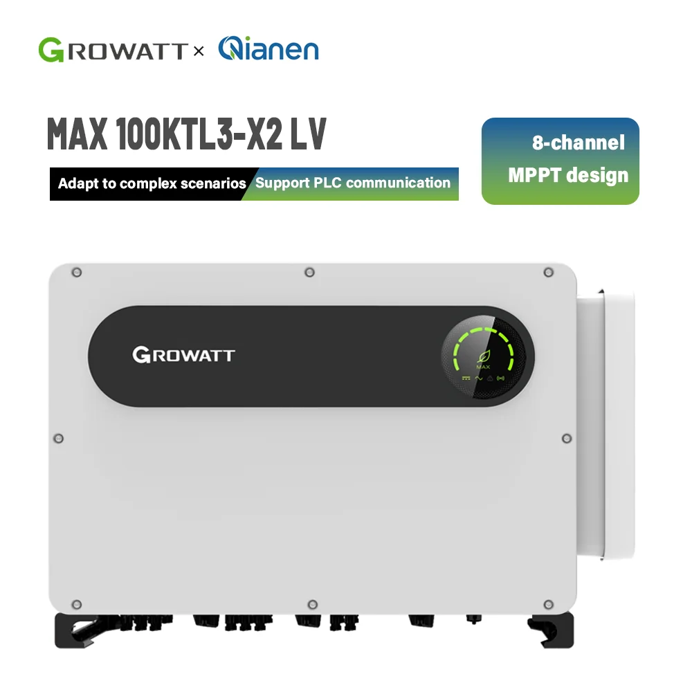 MAX 100KTL3-X2 LV On-Grid Solar Inverter with 3-Phase UPS Function 10 MPPT 100kw Triple Output for Photovoltaic Systems