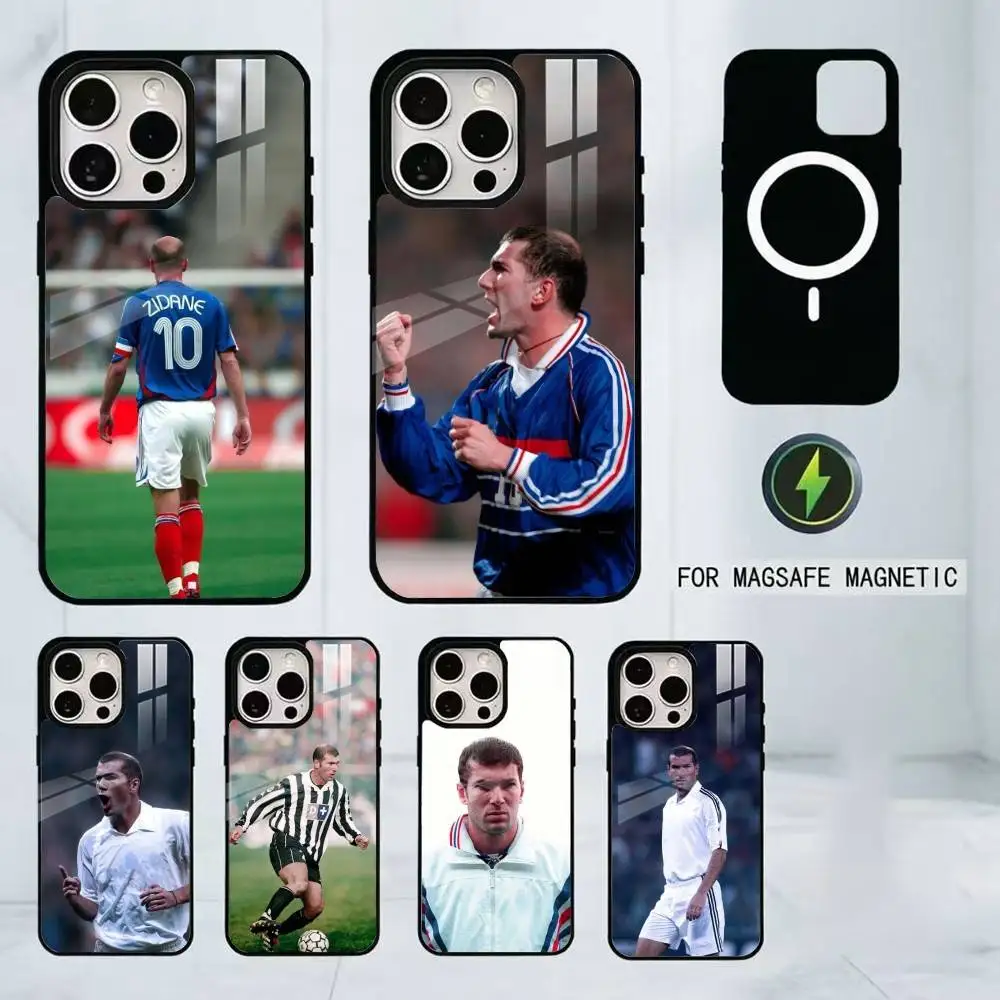 

Football Star Z-Zinedines Z-Zidane Phone Case For iPhone17,16,15,14,13,12,11 Plus,Pro Magnetic For Magsafe Wireless Charging