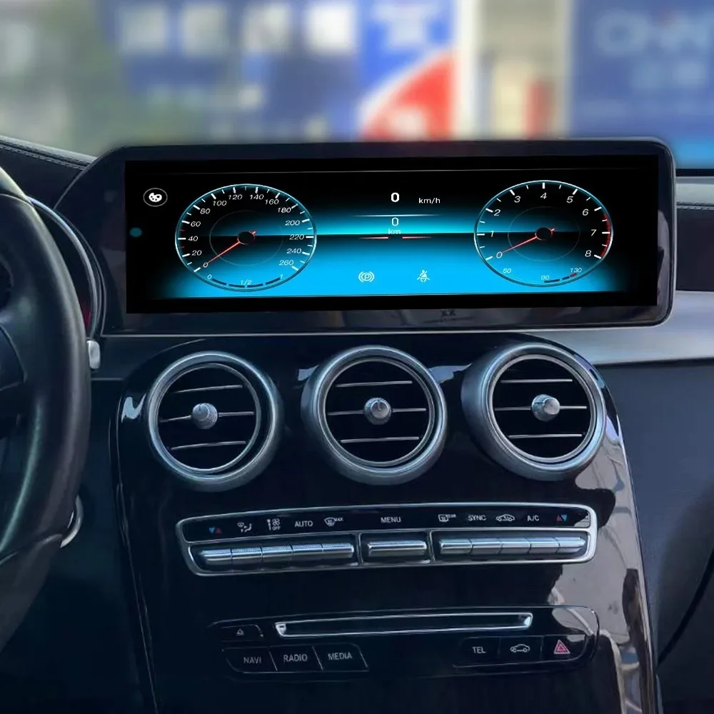 14.9 Inch Display 4K For Mercedes Benz C Class GLC W205 X253 2015-2022 Car Radio Multimedia Player Android 14 CarPlay GPS Navi