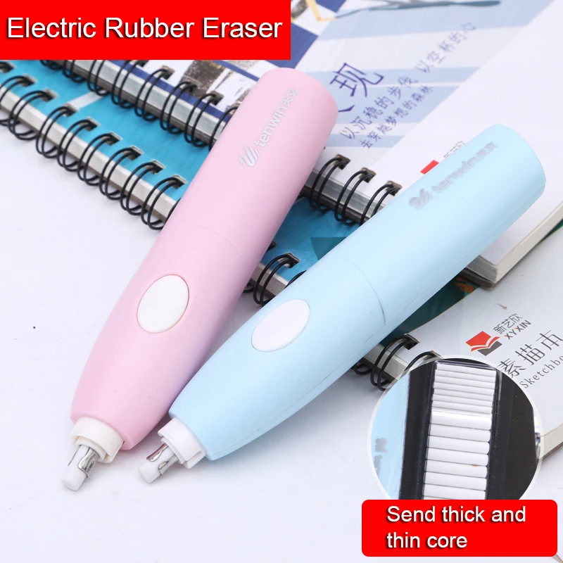 1Pcs Sketch Art High-gloss Eraser Multi-function Automatic Eraser Students Wipe Clean Electric Stationery Electric Rubber Eraser