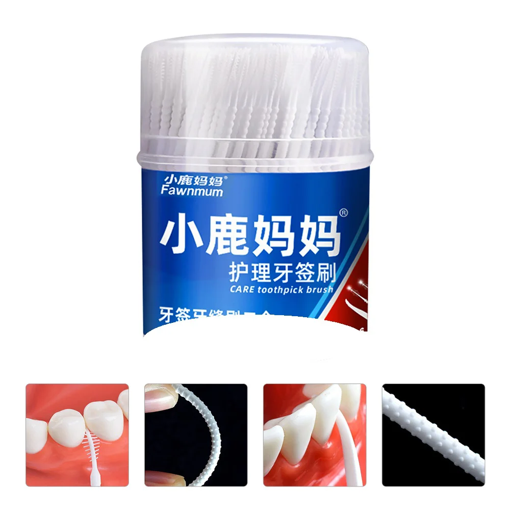 300 Pcs Toothpick Interdental Clean Brush Toothpicks Detergent Oral Polypropylene Teeth Cleaning Supplies Cleaners