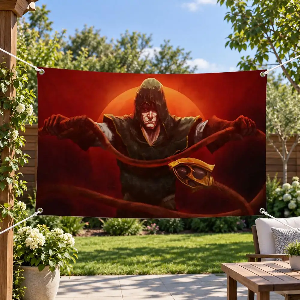 Video Game Vampire Survivors Flags Aesthetic Wall Tapestry Printed Wall Hanging Living Room Party Outdoor Decor