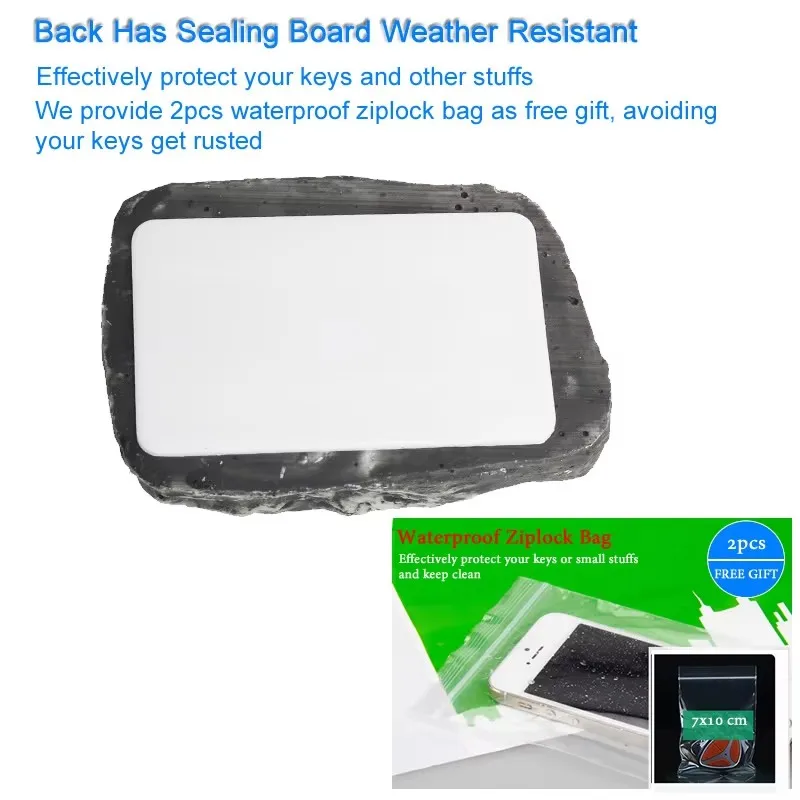 مقاوم للماء مقصورة تخزين مخفية البصر سر روك ستون شكل خزائن المفاتيح للمنزل في الهواء الطلق حديقة RV صندوق خزنة بمفتاح احتياطية #5