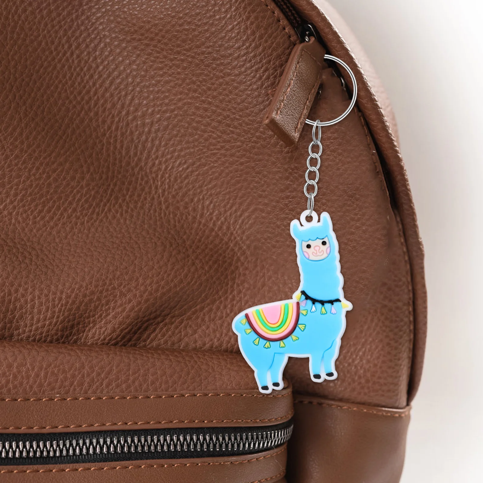 12 Pcs Alpaca Keychain Kids Man Wallet Animal Keychains Bag Charms Rings Backpack Pendant Cool