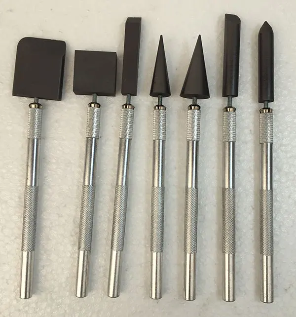 Mini graphite tools, lantern reaming, shaping rings, edging Mini Graphite Shaping Tools