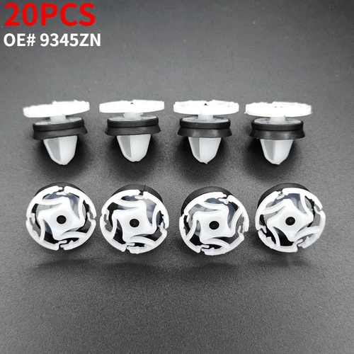 Imagen 1 del producto 20 piezas Clips de ajuste de tarjeta Interior de puerta de coche retenedores de montaje de acolchado para Peugeot Citroen Renault OE #   9345ZN Clips de repuesto para automóvil