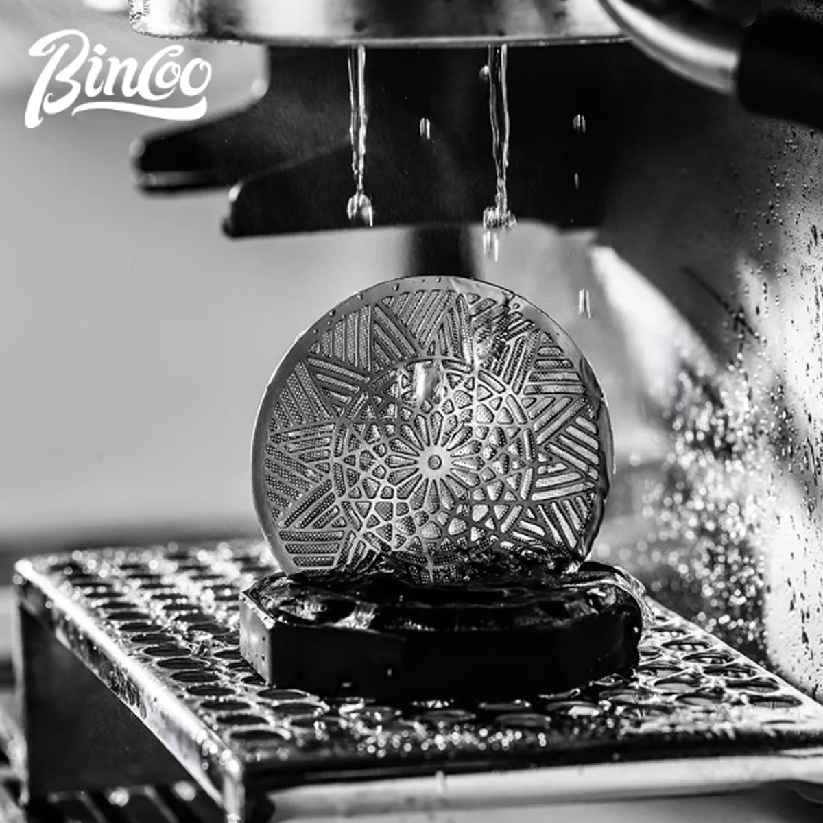 

Bincoo Kaleidoscope Secondary Water Distribution Net Italian Coffee Powder Bowl Sintered Piece for Uniform Extraction Stainless