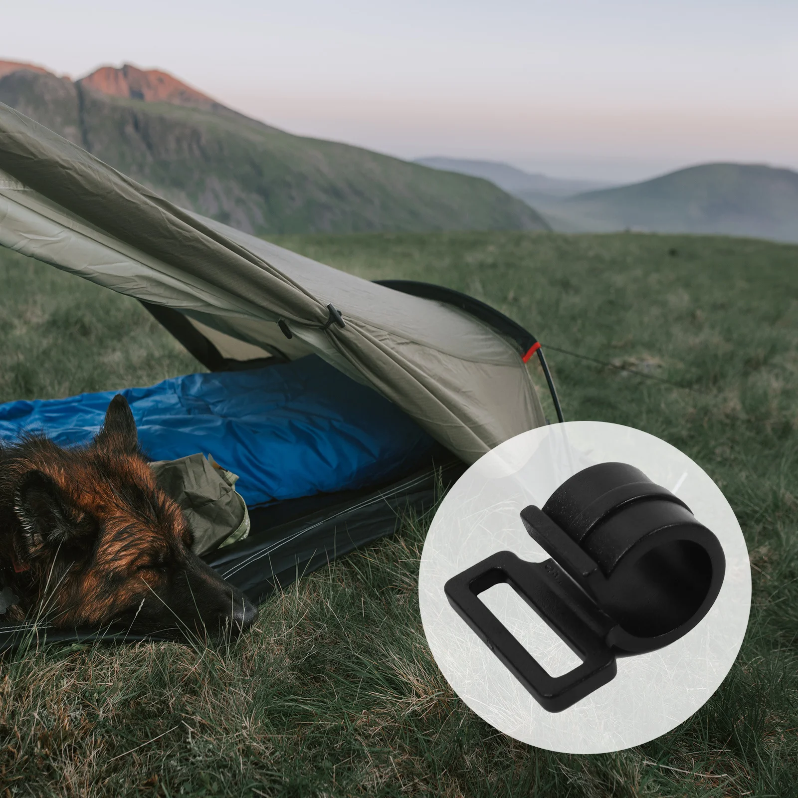 Clips de conector de poste de tienda de campaña, abrazadera en forma de C para toldo resistente, intensidad ajustable, accesorios para tienda de campaña al aire libre, 20 piezas