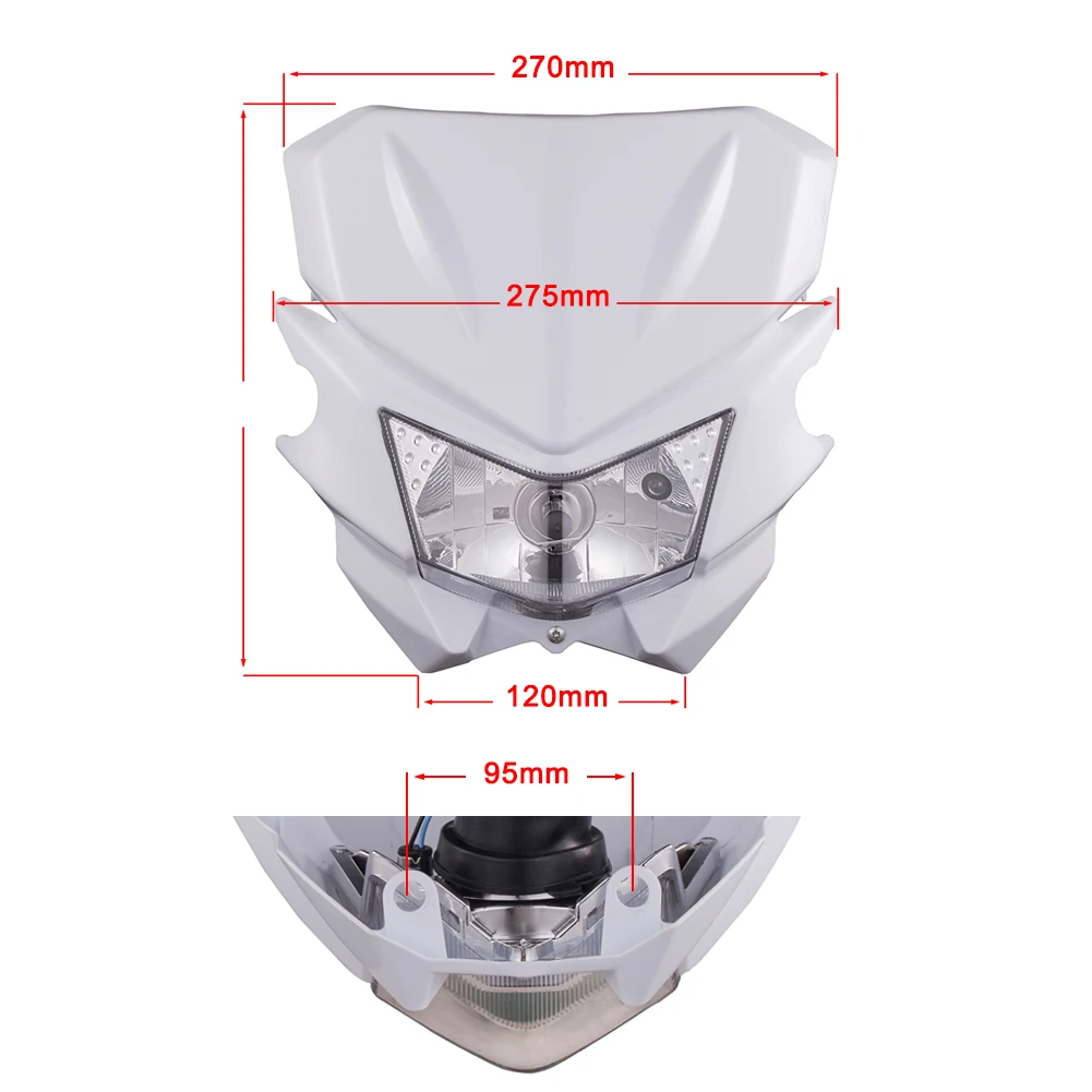 Motorcycle Universal Headlight 12V 35W H4 Headlight Fairing For KLX KX 110 WR450F WR250F Headlight Headlamp Dirt Bikes Off Road